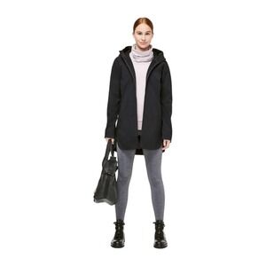 Lululemon Glyde Along Softshell Jacket Black Hooded Size 8